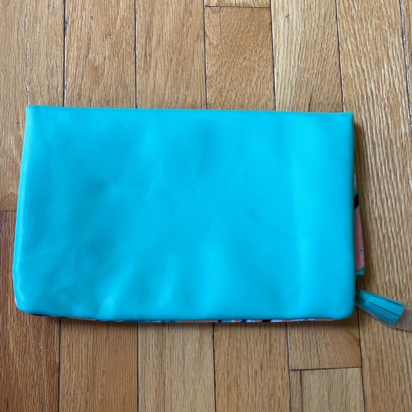 NWOT Rachel Pally canvas leather trimmed clutch - Picture 4 of 5